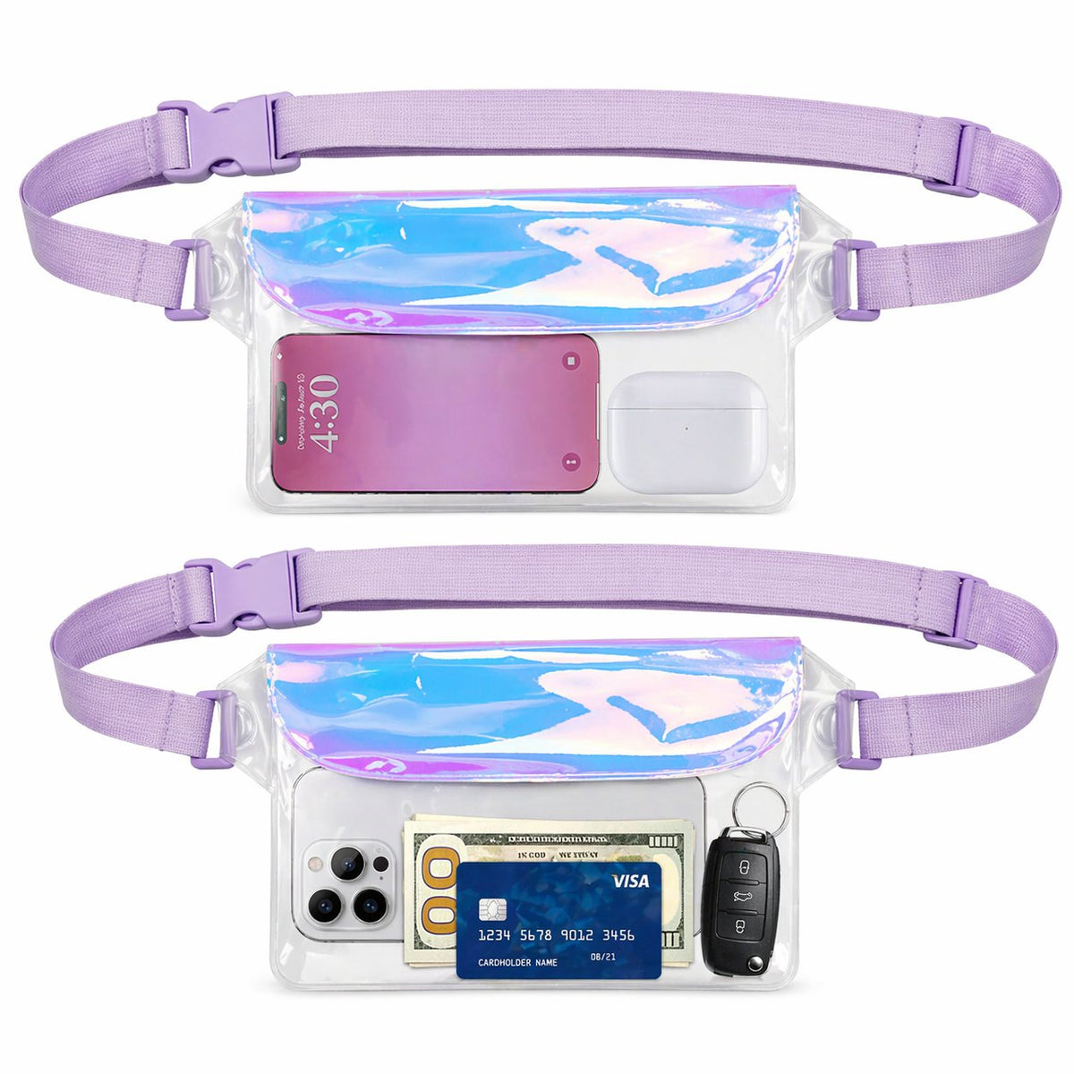🚗 NUR HEUTE: 75 % RABATT ✨🌊 Hosday® Clear Waterproof Fanny Pack 2-Pack –Secure, and Ready for All Your Water Activities