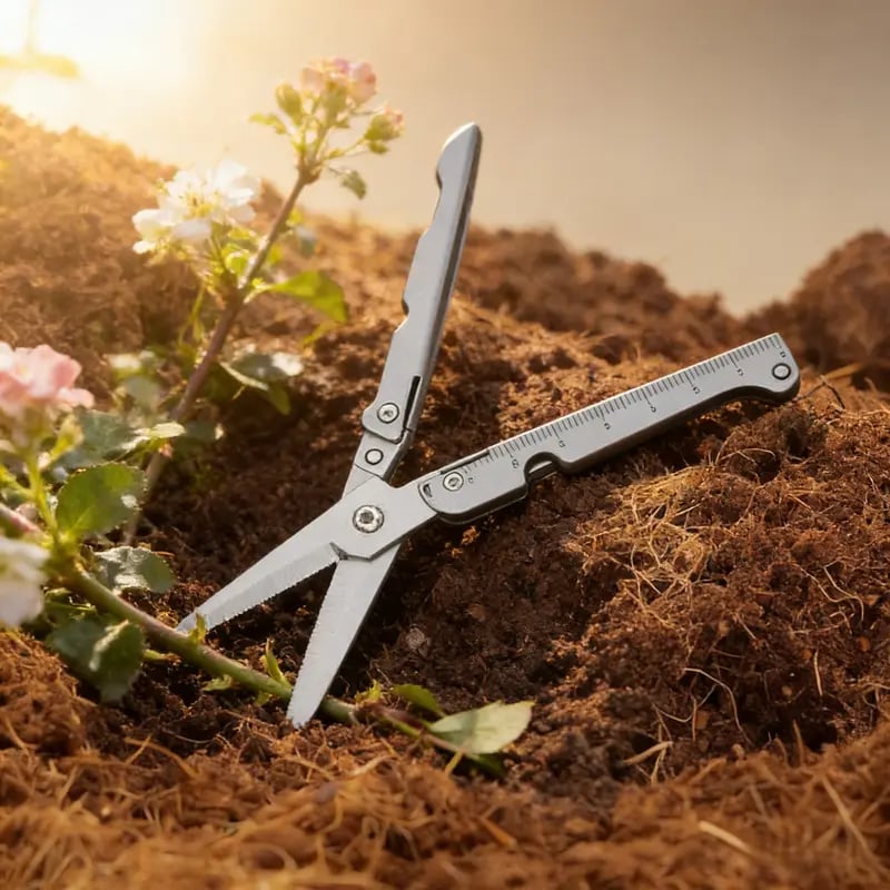 ✂️ Hosday® 2-in-1 Foldable EDC Scissors with Built-In Ruler