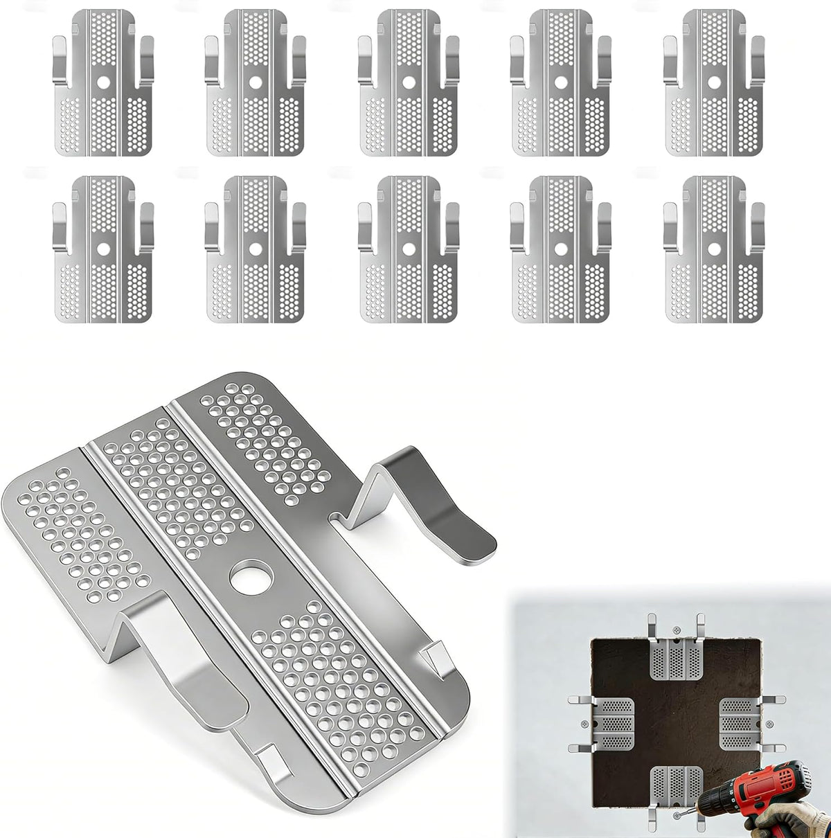 🔥LAST DAY 49% OFF - 🛠️🔩Hosday® Drywall Repair Clips Kit - No-Stud Wall Patch Support
