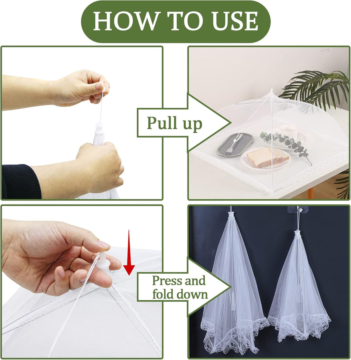 🚗 NUR HEUTE: 80 % RABATT ✨ 🧺  Hosday® Foldable Mesh Food Cover — Keep Bugs Out & Freshness In 🌿✨