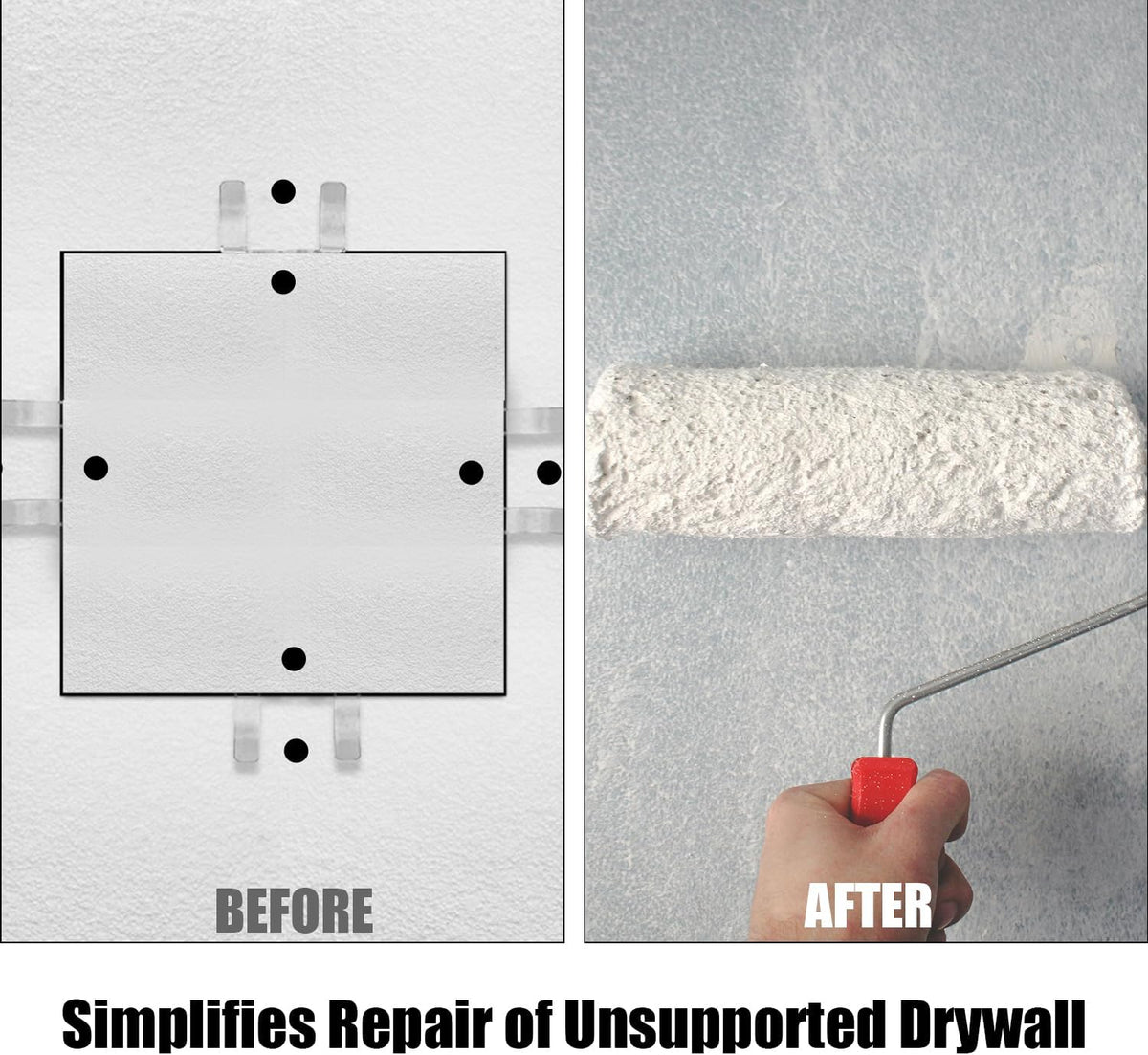 🔥LAST DAY 49% OFF - 🛠️🔩Hosday® Drywall Repair Clips Kit - No-Stud Wall Patch Support