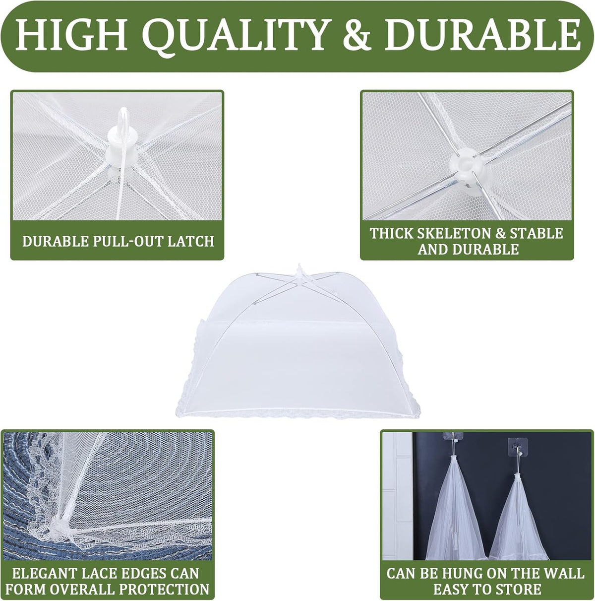 🚗 NUR HEUTE: 80 % RABATT ✨ 🧺  Hosday® Foldable Mesh Food Cover — Keep Bugs Out & Freshness In 🌿✨